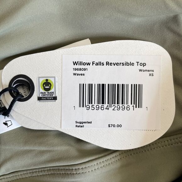 NWT Prana Willow Falls Reversible Top in Waves - Size: XS - Picture 6 of 9